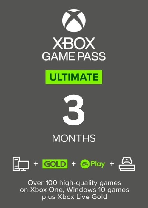 Xbox Game Pass Ultimate 3 Month Membership Digital Code THE