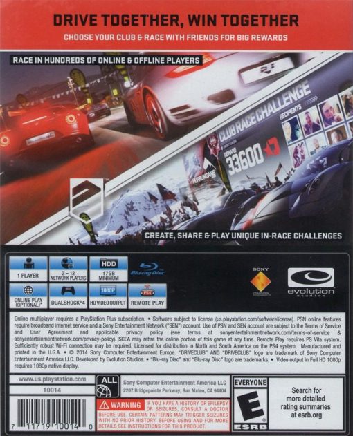 Drive Club PS4 Disc - (Pre-Owned) - Image 2