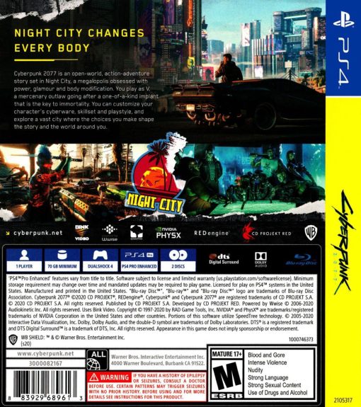 Cyberpunk 2077 PS4 Disc - (New) - Image 2
