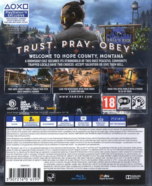 Farcry 5 PS4 Disc - (Pre-Owned) - Image 2