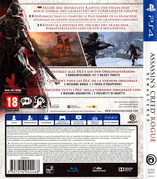 Assassin’s Creed: Rogue Remastered PS4 Disc - (New) - Image 2