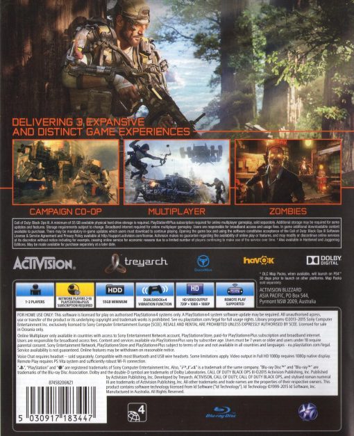 Call of Duty: Black Ops 3 III PS4 Disc - (Pre-Owned) - Image 2