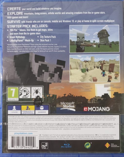 Minecraft Bedrock/Starter Edition PS4 Disc - (Pre-Owned) - Image 2