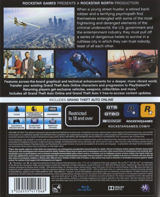 Grand Theft Auto V Premium Edition Online PS4 Disc - New - Image 2