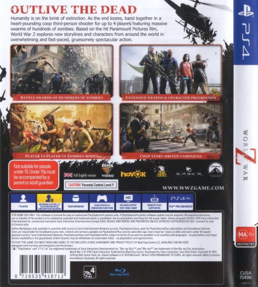 World War Z PS4 Disc - (New) - Image 2