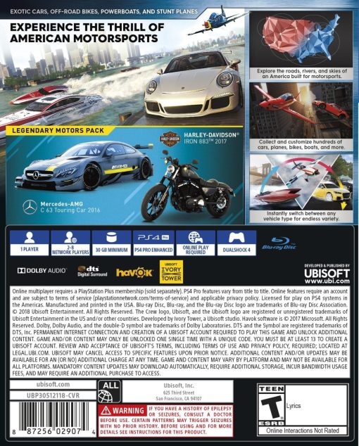 The Crew 2 PS4 Disc - (New) - Image 2