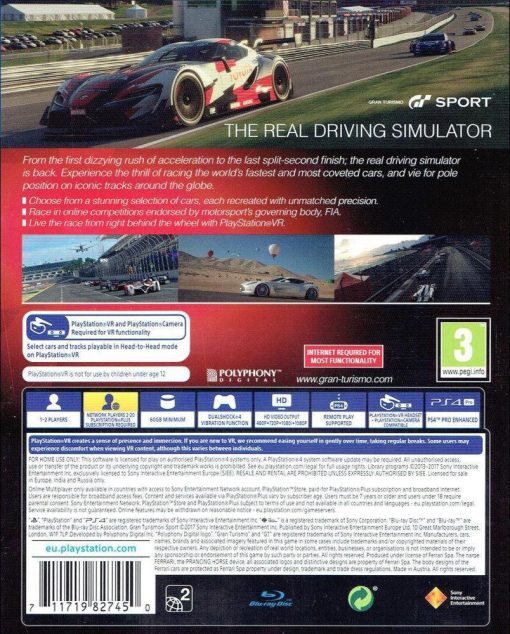 Gran Turismo Sport PS4 Disc - (Pre-Owned) - Image 2