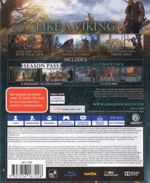 Assassin’s Creed Valhalla PS4 Disc - (New) - Image 2