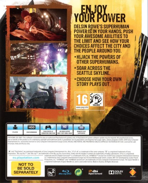 Infamous Second Son PS4 Disc - (Pre-Owned) - Image 2