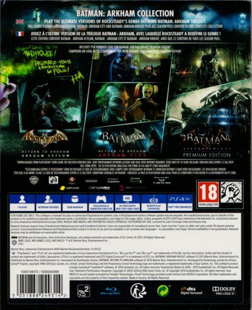 Batman Arkham Collection Standard Edition PS4 Disc - (New) - Image 2